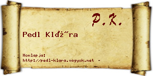 Pedl Klára névjegykártya